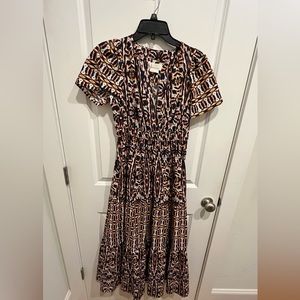 Anthropologie Somerset Maxi Dress - XS - Orange & Blue